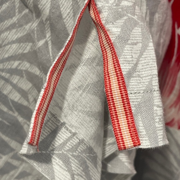 Tommy Bahama 100% Linen Camp Short Sleeve Button Front Shirt Floral Hibiscus Row - Picture 6 of 9